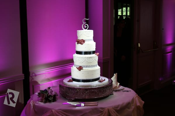 Personalized Pin Spotting Provided by Rockin' Ramaley! Cake, Sweetheart Table, Centerpieces and more!  610.393.3339