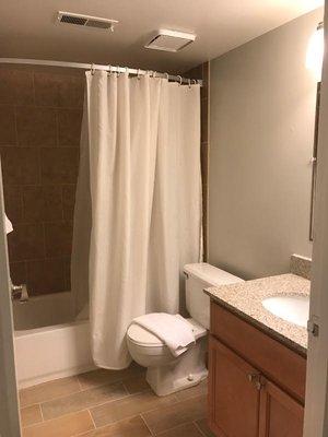 Upgraded second bathroom