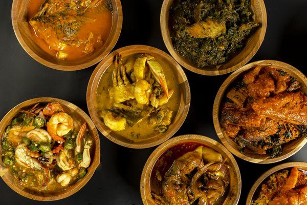 african food and soups