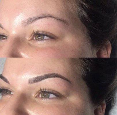 Microblading before and after