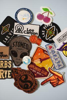 Stickers, patches and pins