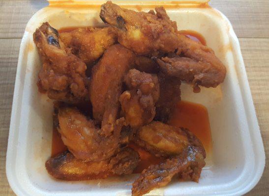 Hot wings, a soggy mess.