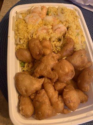 sweet and sour chicken combination