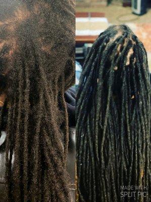 Dreadlock maintenance Re-Twist with Crochet