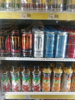 Fully stocked with Monster Energy drinks