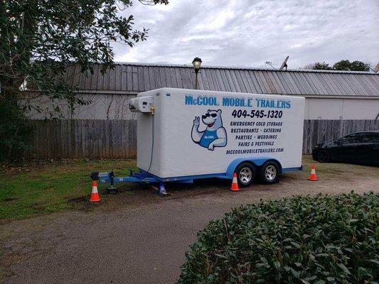 McCool mobile refrigeration trailer