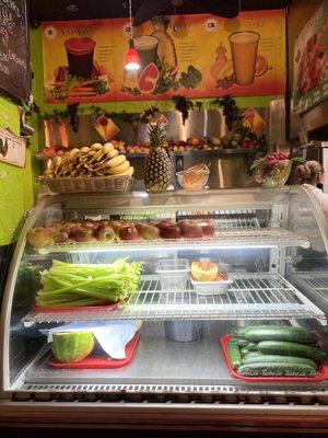 Fresh fruit at their juice bar!!