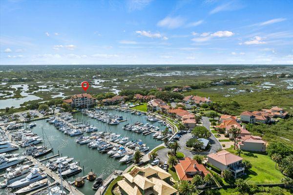 St Augustine Florida Penthouse Condo for Sale with Sweeping views of the Marina, Intracoastal Waterway and Ocean