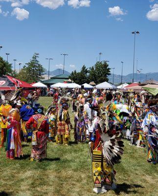 Grand Entry about to start the Pow Wow July 22, 2023