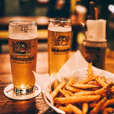 German fries and beer