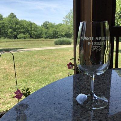 Souvenir wine glass