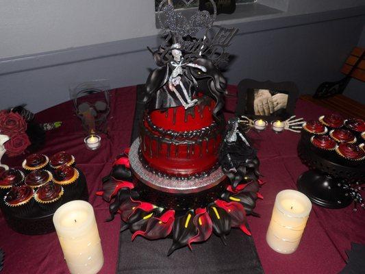 Two Tier gothic cake