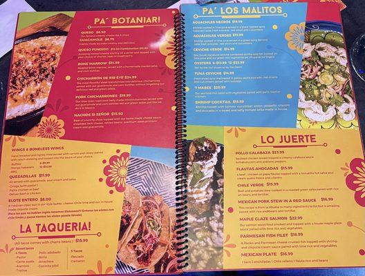 Si Señor menu