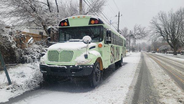 Schooleesha in the snow