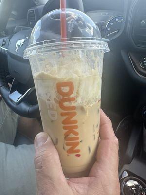 Iced caramel latte