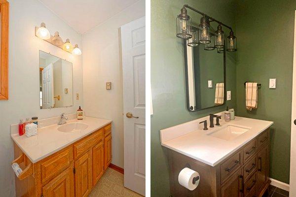 Bathroom remodel - before & after!