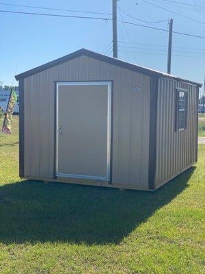 10x14 Metal Utility w/ 48" Fiberglass door