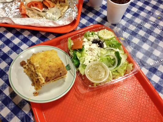 Pastitio and Greek Salad