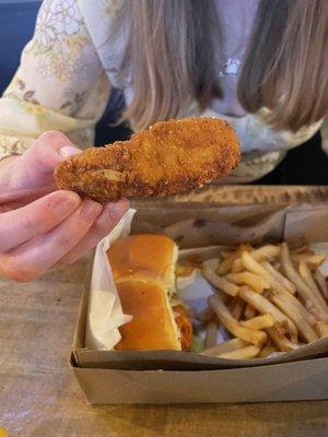 Chicken tender from the BEYOND® 2-SLIDER COMBO