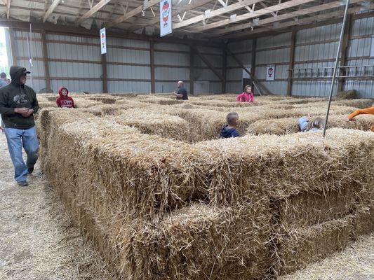 Straw maze