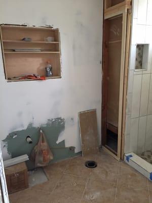 Unfinished walls and flooring