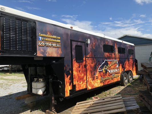 Wrap on a BBQ trailer