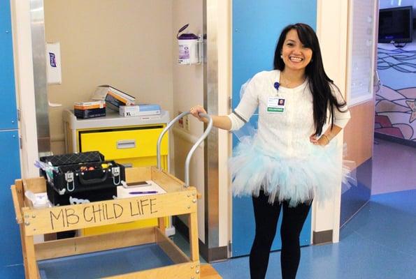 Tina volunteers at Mary Bridge Children's Hospital as the "Nail Fairy" every other week!