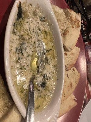 Spinach Artichoke Dip - as you can see from the photo it's super oily which took away the taste for me