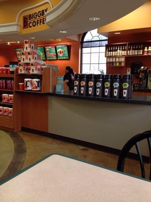 Service counter inside a gas station.