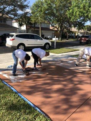 Driveway, inside and outside house painting