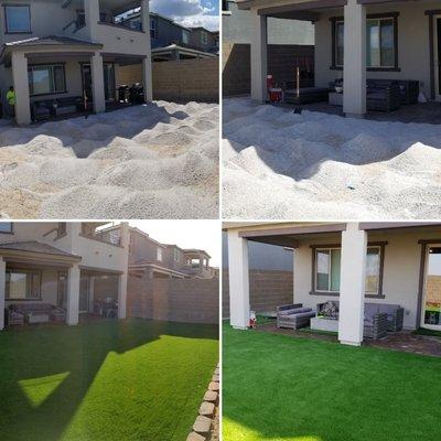 New home in Far Hills area...now with a new grassy backyard!