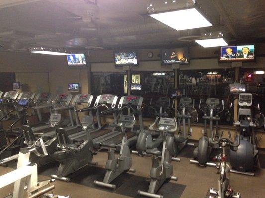 Cardio equipment from treadmills, ellipticals, cross trainers, versa climbers, recumbent bikes to regular stationary bikes.