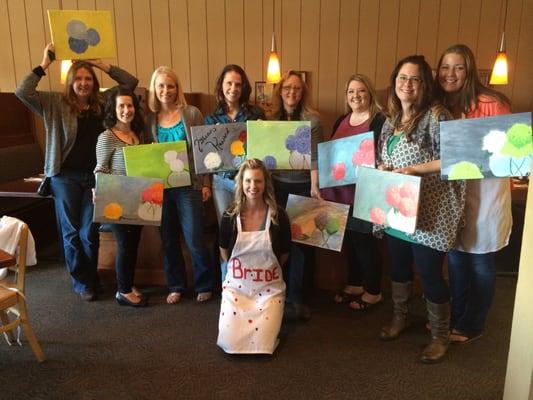 Bachelorette Party!!!! Great evening of painting with some super fun gals!  Congrats Natalie!