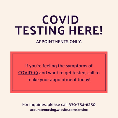 Covid Testing available!