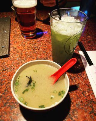 Miso Soup and Banzai cocktail