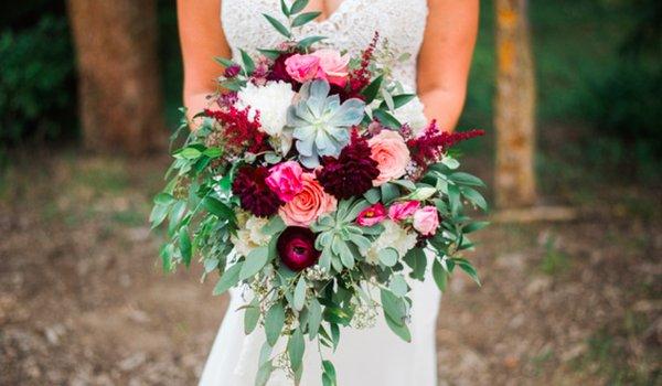 Bridal bouquet with succulents