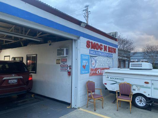 Bringing the car in for a quick smog check