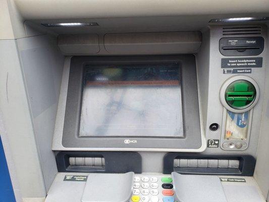 Filthy ATM outside of Washington Heights branch during CoronaVirus pandemic.