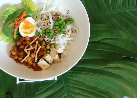 Our build-your-own noodle bowl.