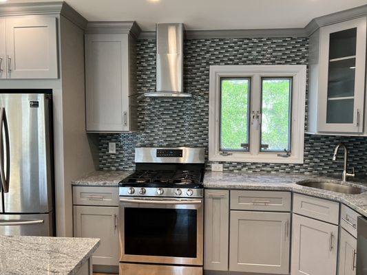 New kitchen (walls were knocked down to make kitchen more open too)