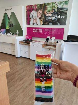 Got my free pair of rainbow socks on 6-14-22