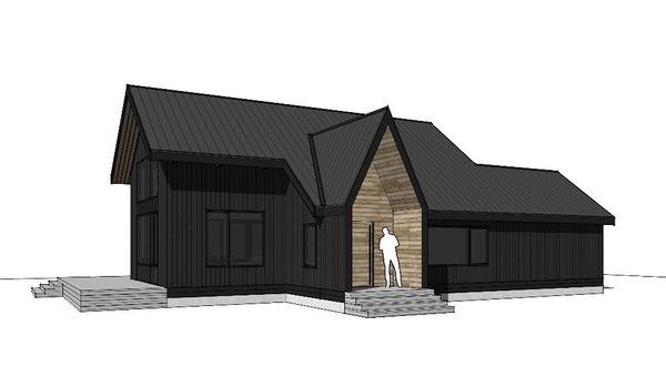 Alaska cabin study rendering