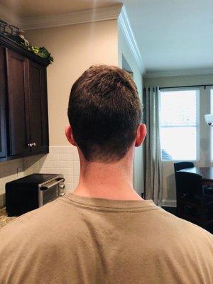 Uneven cut on hair line