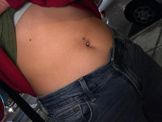 belly button / naval piercing