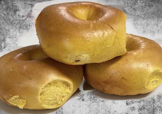 The fluffiest and most delicious bagels. Nice and light on the inside and crispy on the outside.