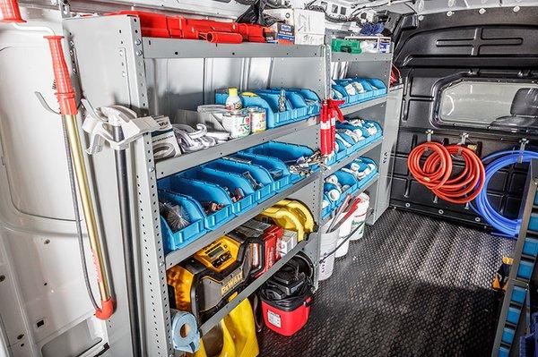 All of our service vans are fully stocked, to get the job done the right way the first time!