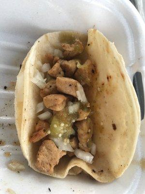 Chicken street taco