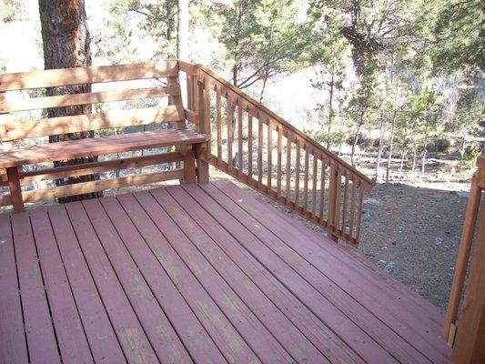 Bench Seat & Railing at Wilderness Gate Residence