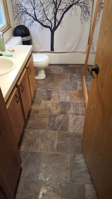 Bathroom Water Damage Repaired