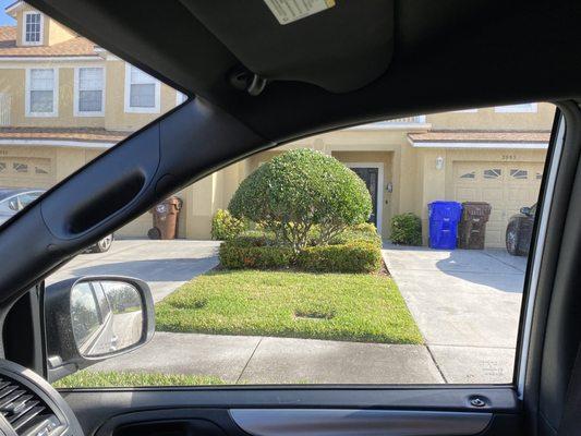 Garbaage and recycle bins left out all the time. More than half of the community is doing it. No rules enforced.